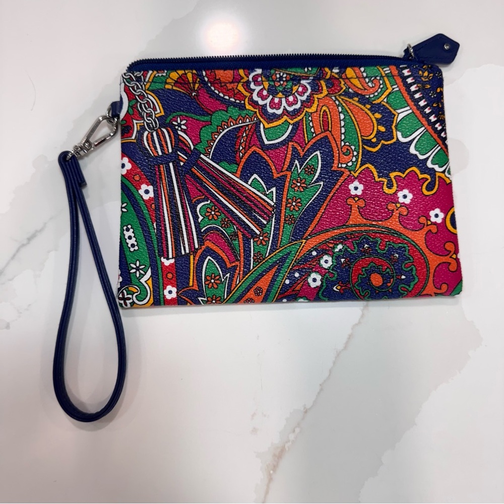 Vera Bradley Multicolor Paisley Wristlet Clutch